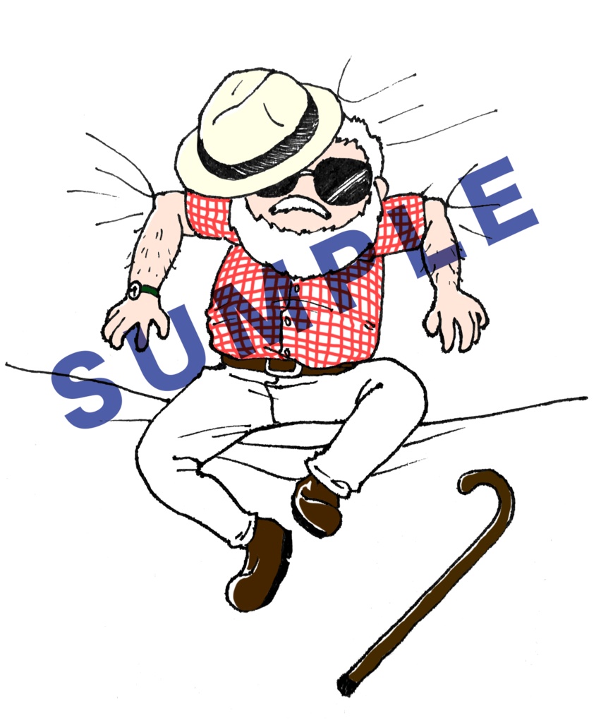 胸ポケットにずり落ちそうなおじいちゃん