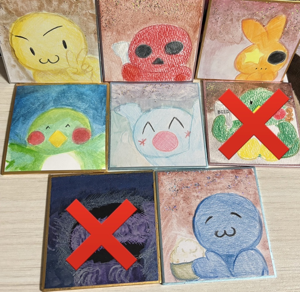 手描き豆色紙（即発送可能）