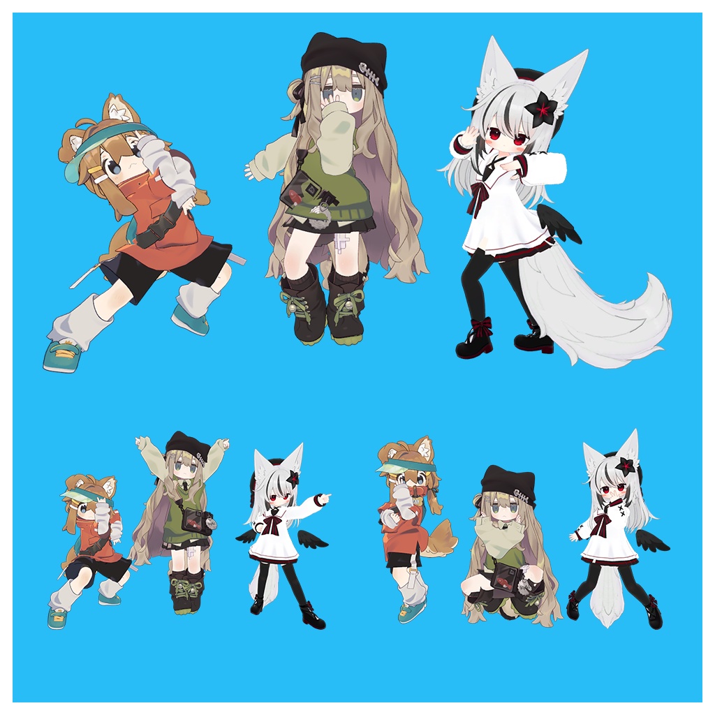 例のカッコいいPOSE【チビキャラ用】13種入り