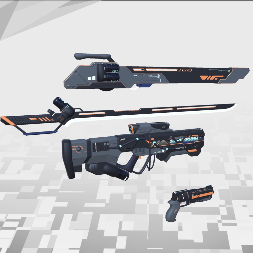 VRC使用想定モデル【サイバー武器セット2】