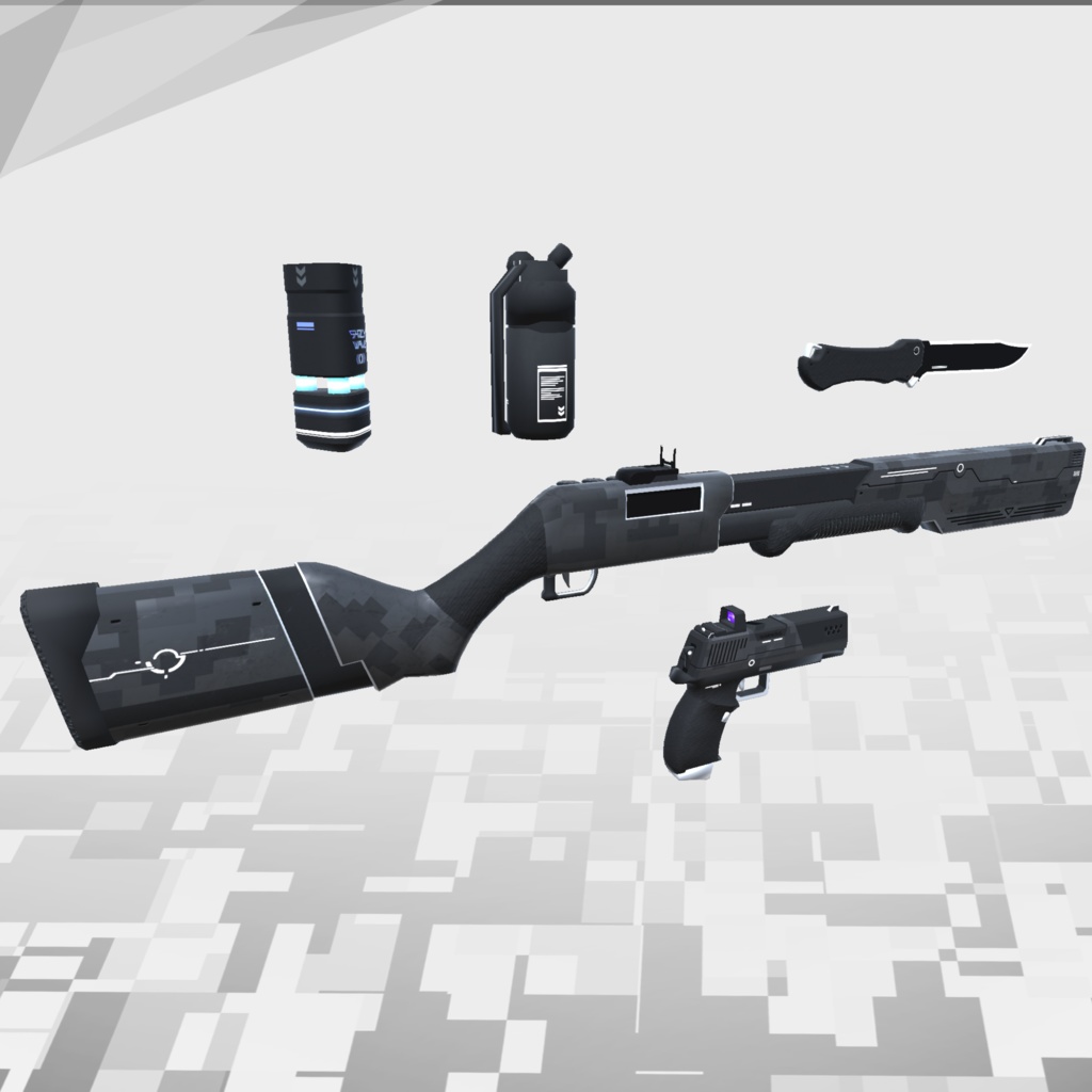 VRC使用想定モデル【サイバー武器セット3】