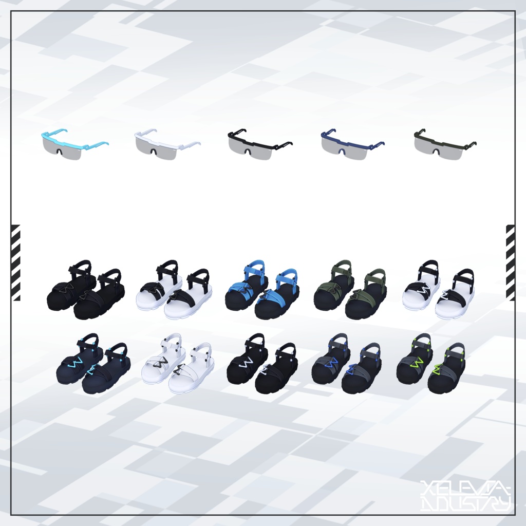 着せ替え用モデル『水着+ラッシュガード』