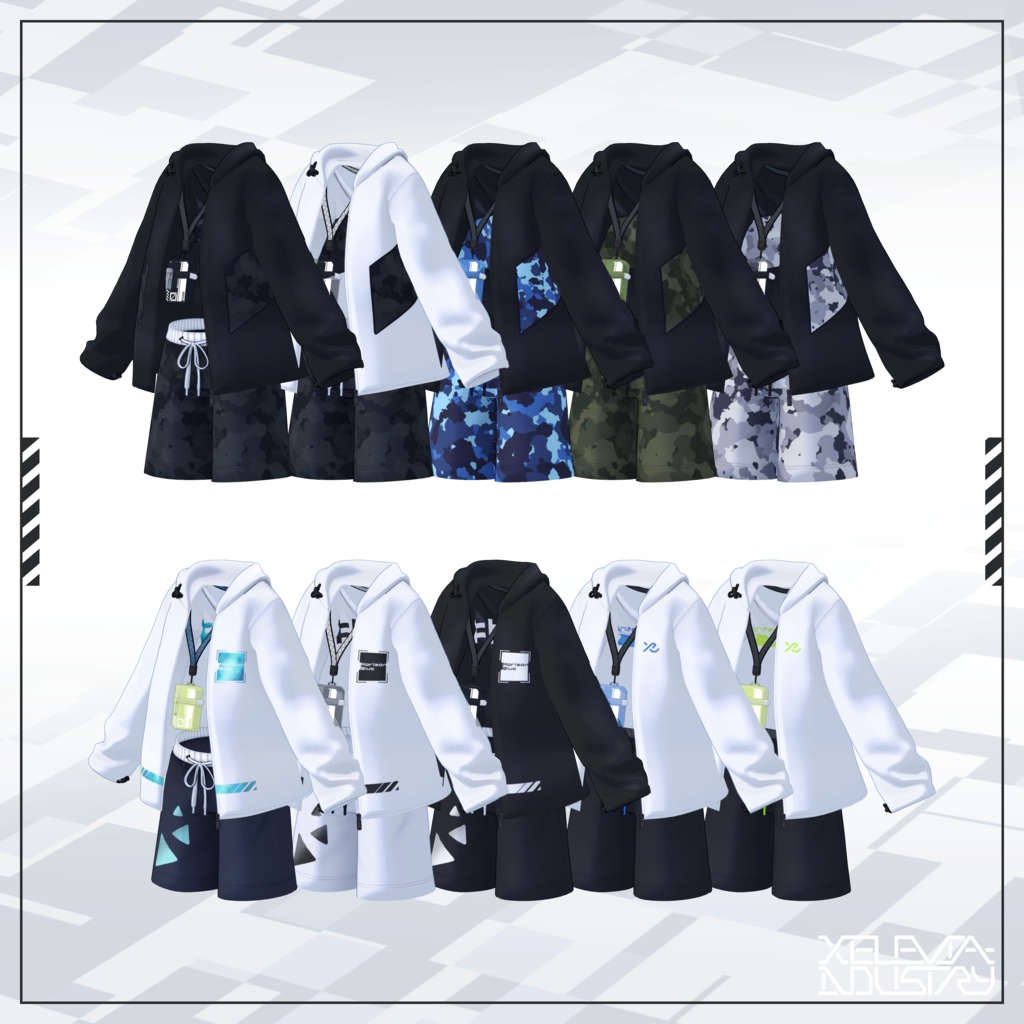 着せ替え用モデル『水着+ラッシュガード』