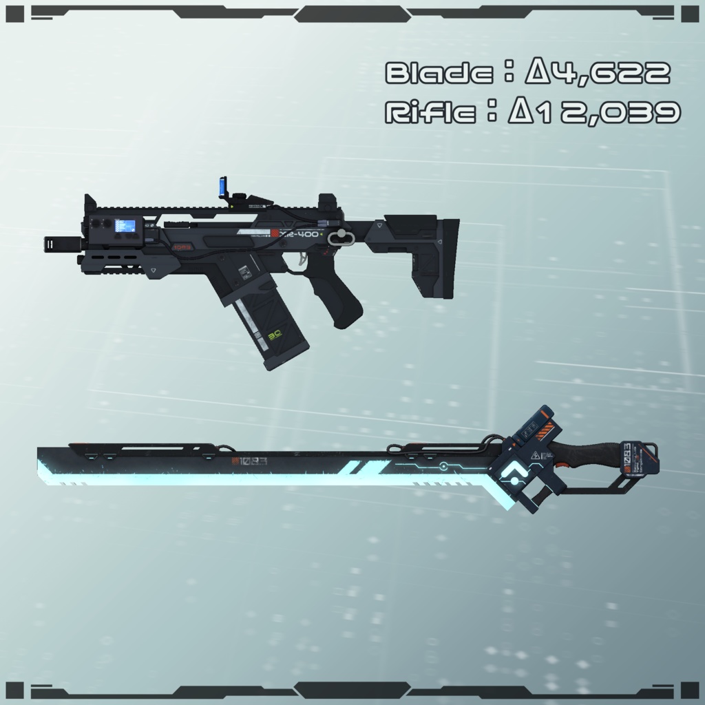 VRC想定モデル『ChageBlade&Rifle』