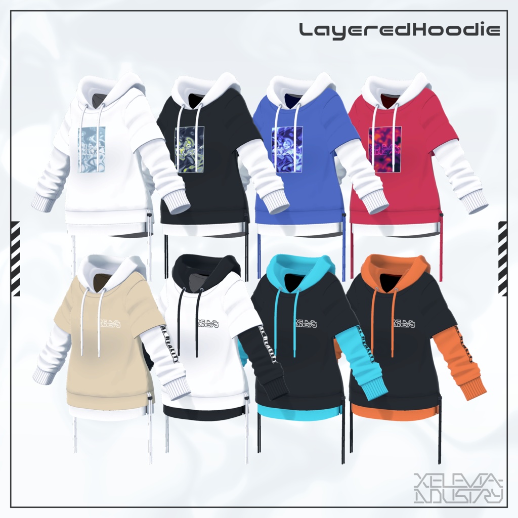 着せ替え用モデル『レイヤードパーカー』