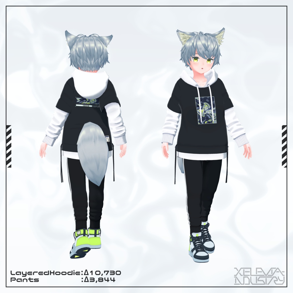 着せ替え用モデル『レイヤードパーカー』