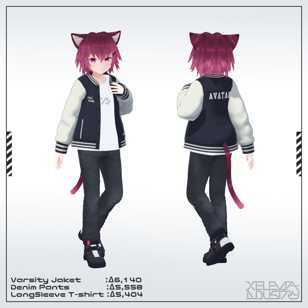 着せ替え用モデル『バーシティジャケット』