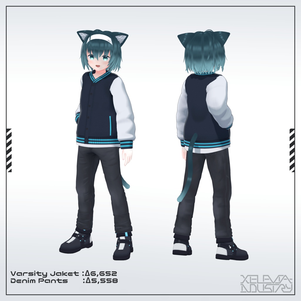 着せ替え用モデル『バーシティジャケット』