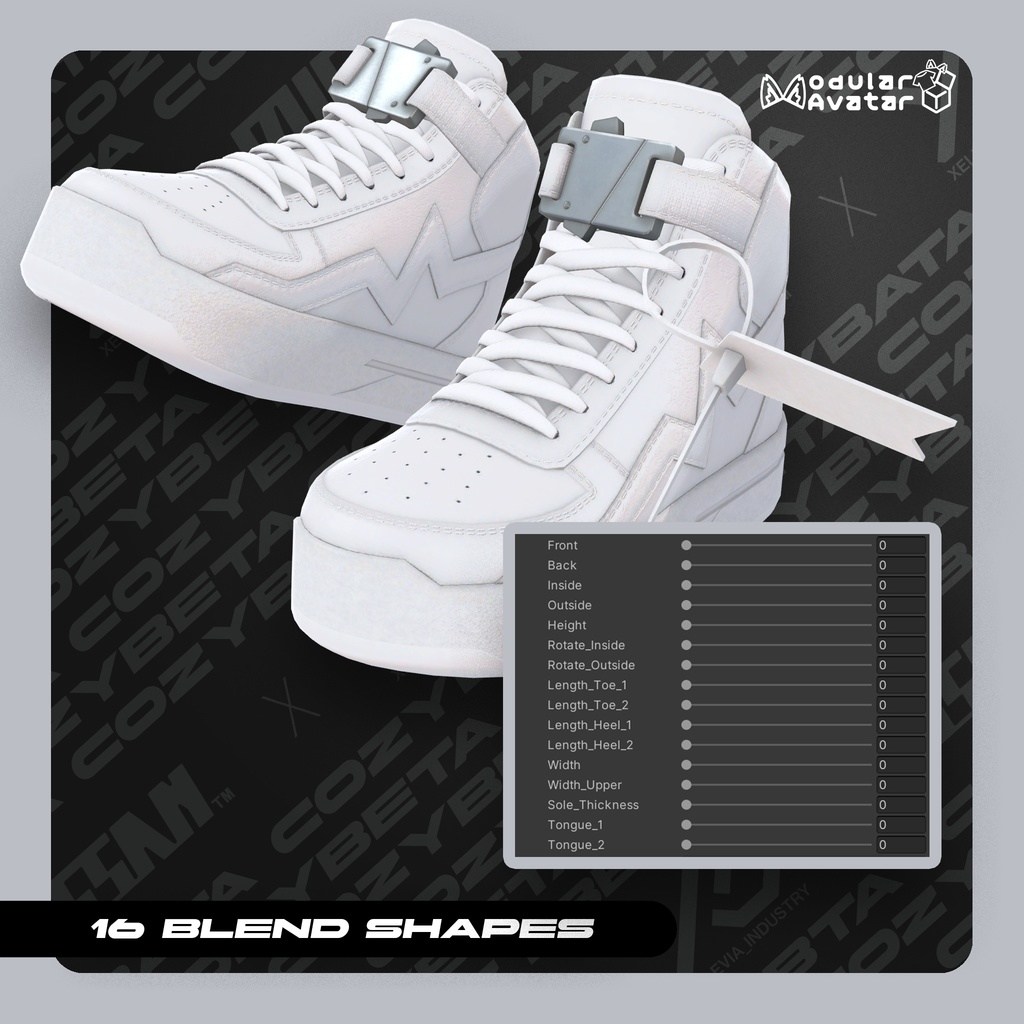 アバター用スニーカー『CozyBeta』【複数アバター対応】