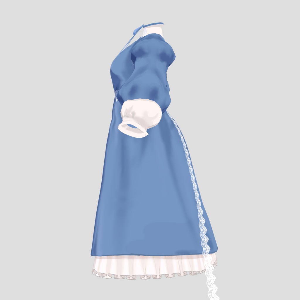 【vroid dress texture】classic blue lolita dress