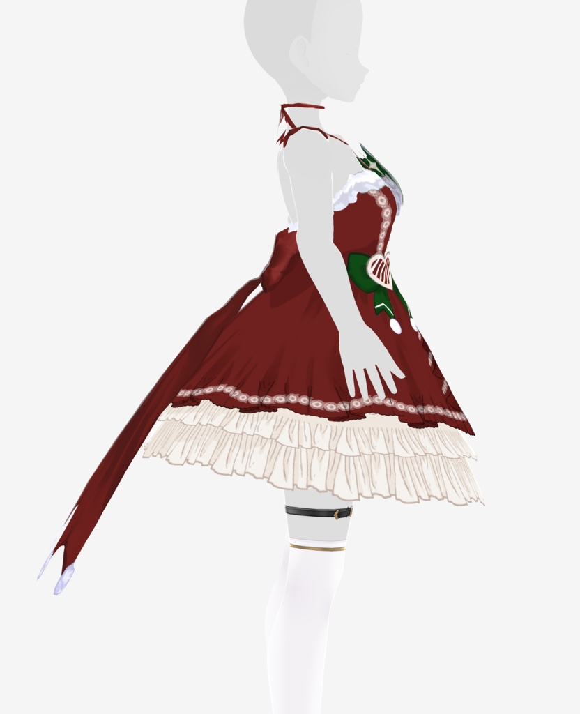 【VRoid衣装】Christmas style Lolita dress