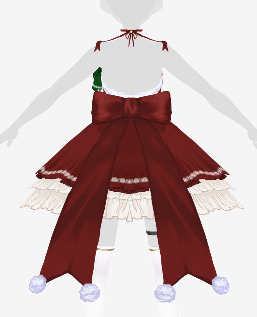 【VRoid衣装】Christmas style Lolita dress