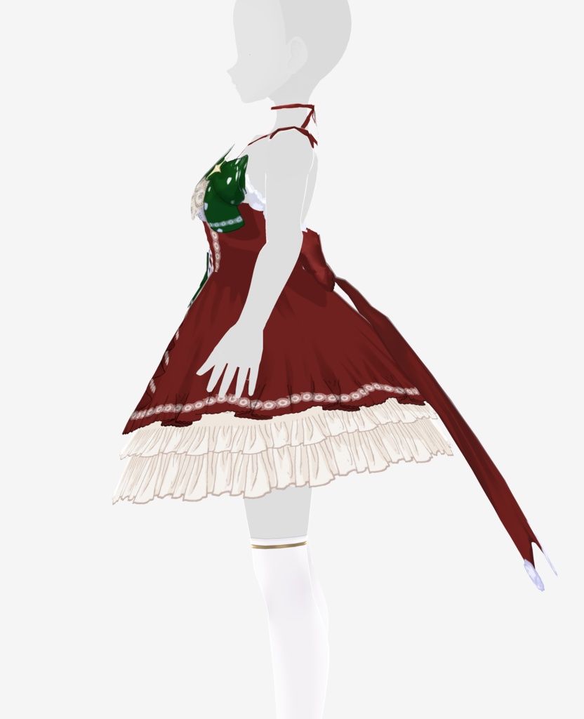 【VRoid衣装】Christmas style Lolita dress