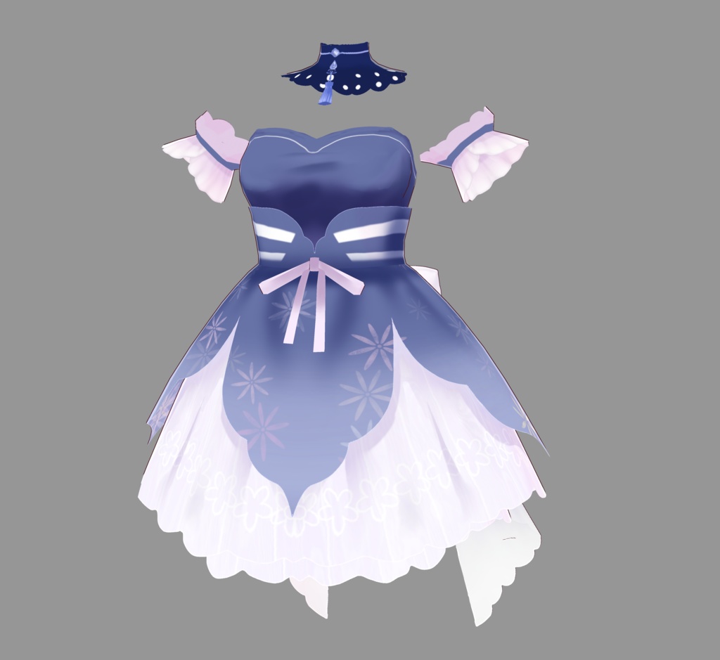 【VRoid衣装】purple dress