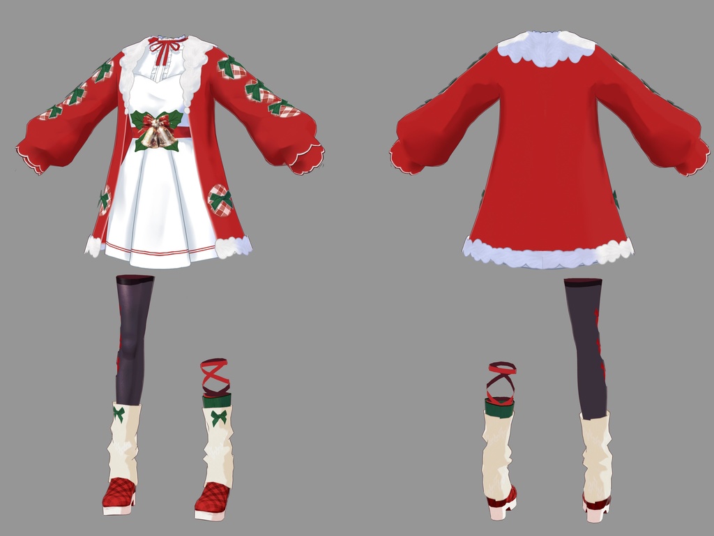 【VRoid衣装】Christmas style Lolita dressⅡ