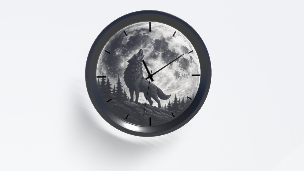 【VRChat向けワールドギミック】Wolf Moon Clock
