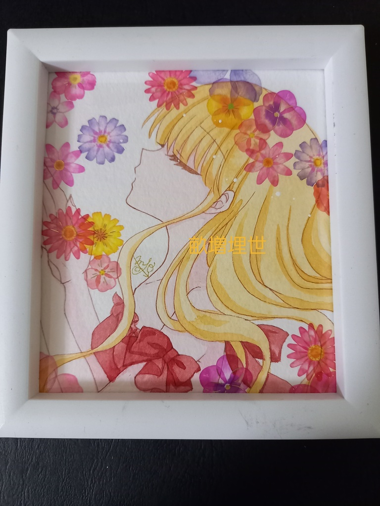 オリジナルイラスト【桃色の花たちに想いを込めて】