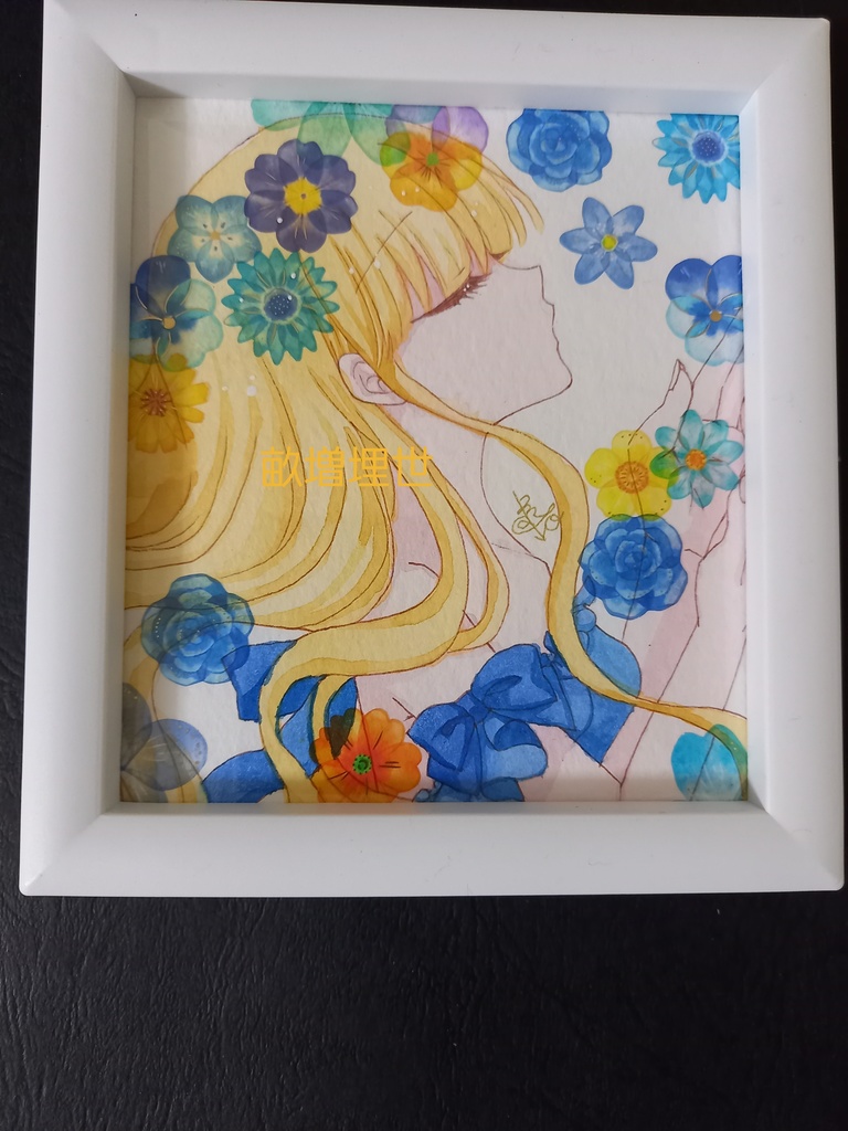 オリジナルイラスト【青い花たちに想いを込めて】