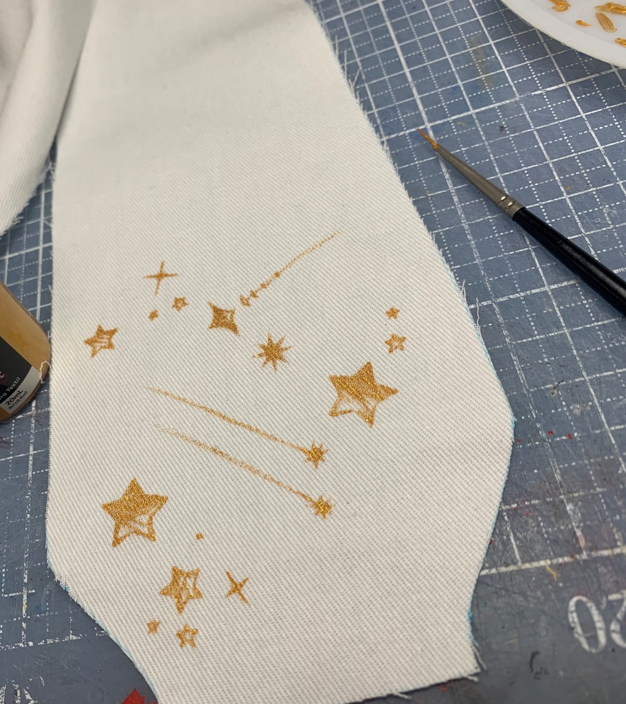 ☆MDD用 星のオーバーオール☆ +ペイズリー柄のバンダナ