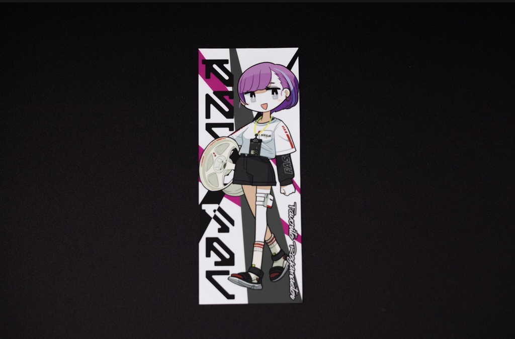 Rega_chan sticker (white×pink)