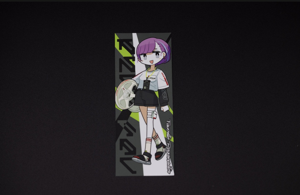 Rega_chan sticker (gray×green)
