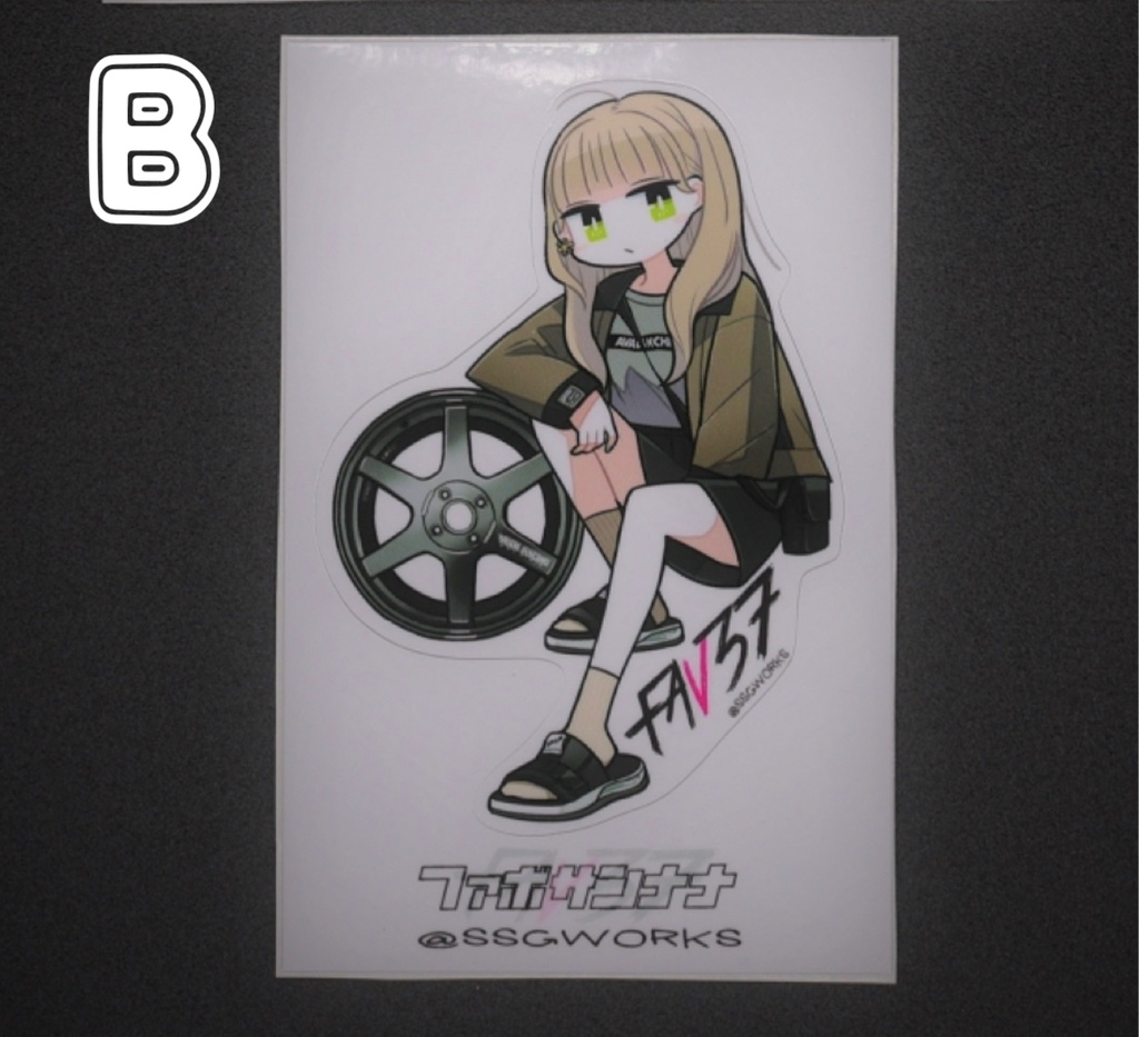 37_chan(ガンメタB)ミニステッカー