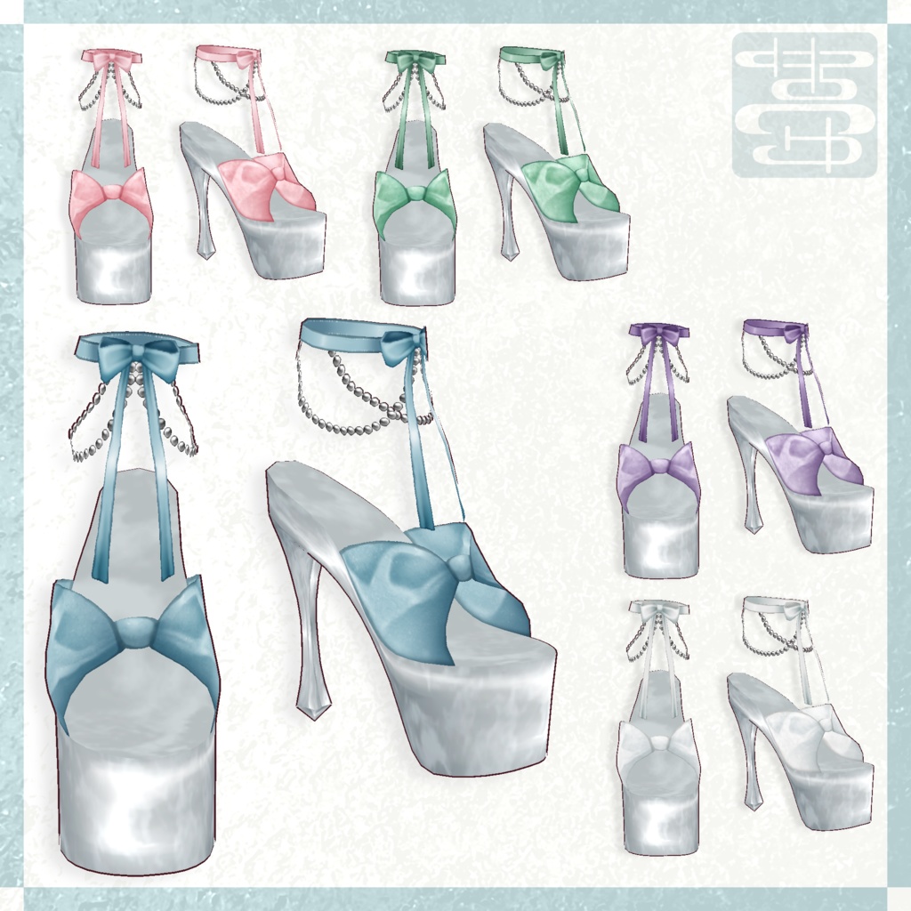 【VRoid正式版用】浅瀬の人魚装【女性モデル向け】