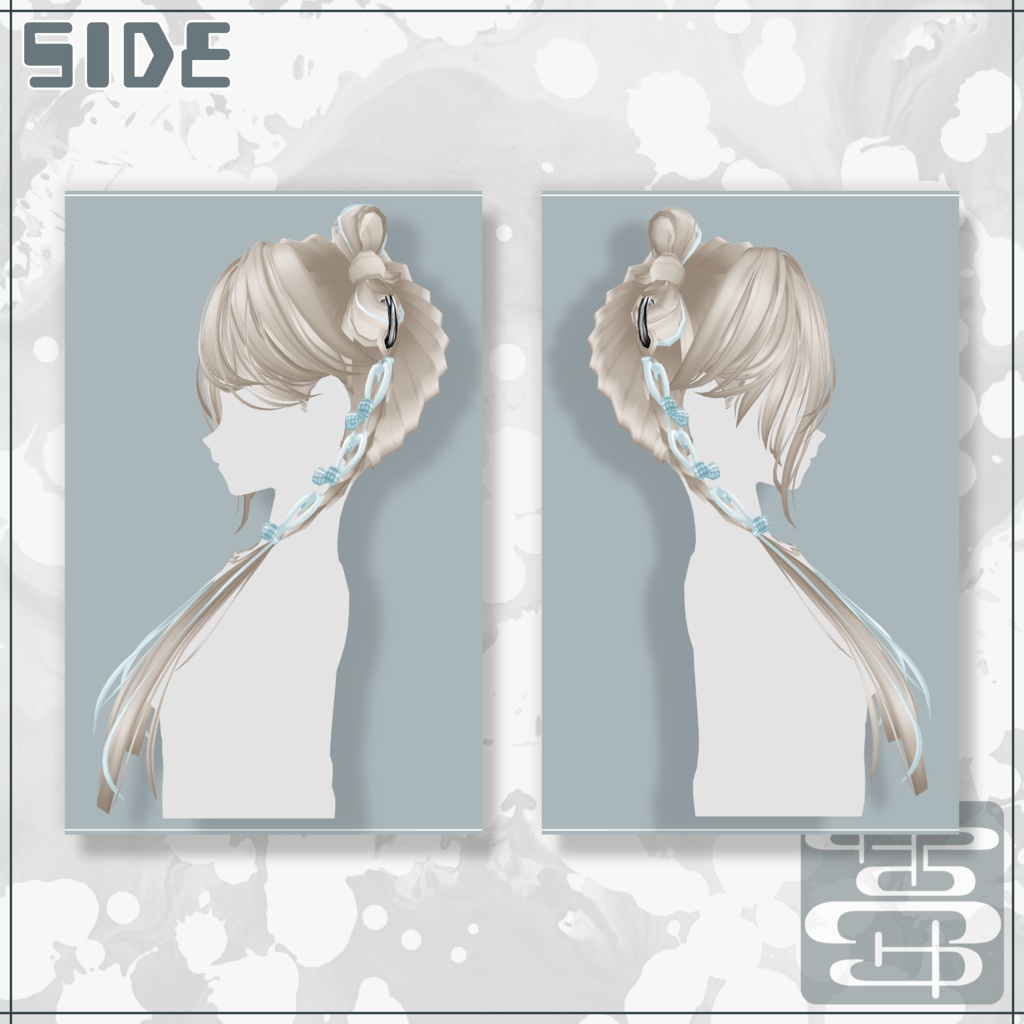 【VRoid正式版用】ハートリングツイン【ヘアプリセット】