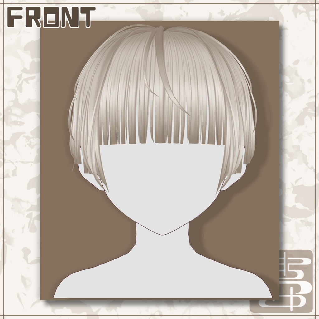 【VRoid正式版用】こだわりおかっぱショート【ヘアプリセット】