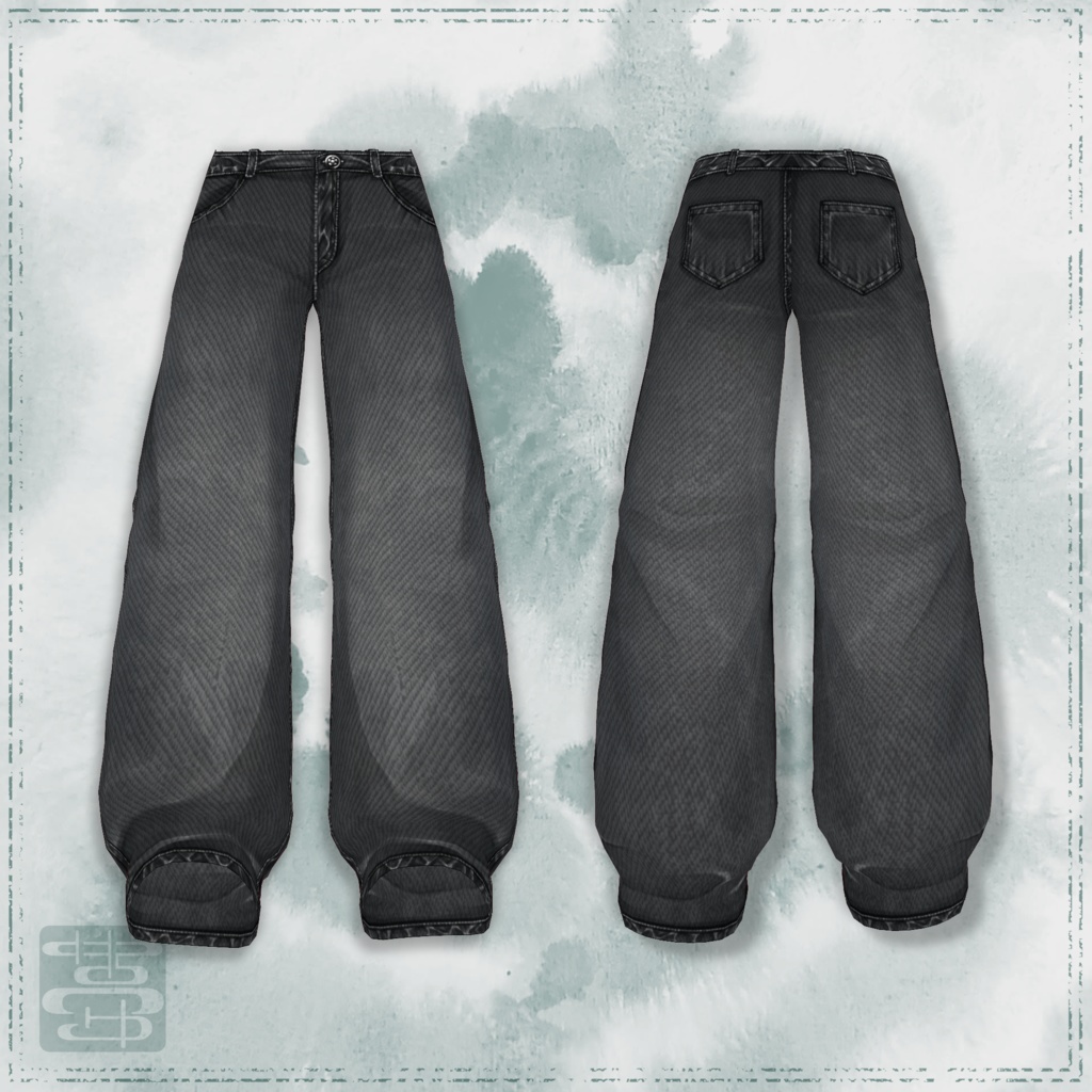 【男女兼用】シンプルダメージデニム【VRoid正式版用】