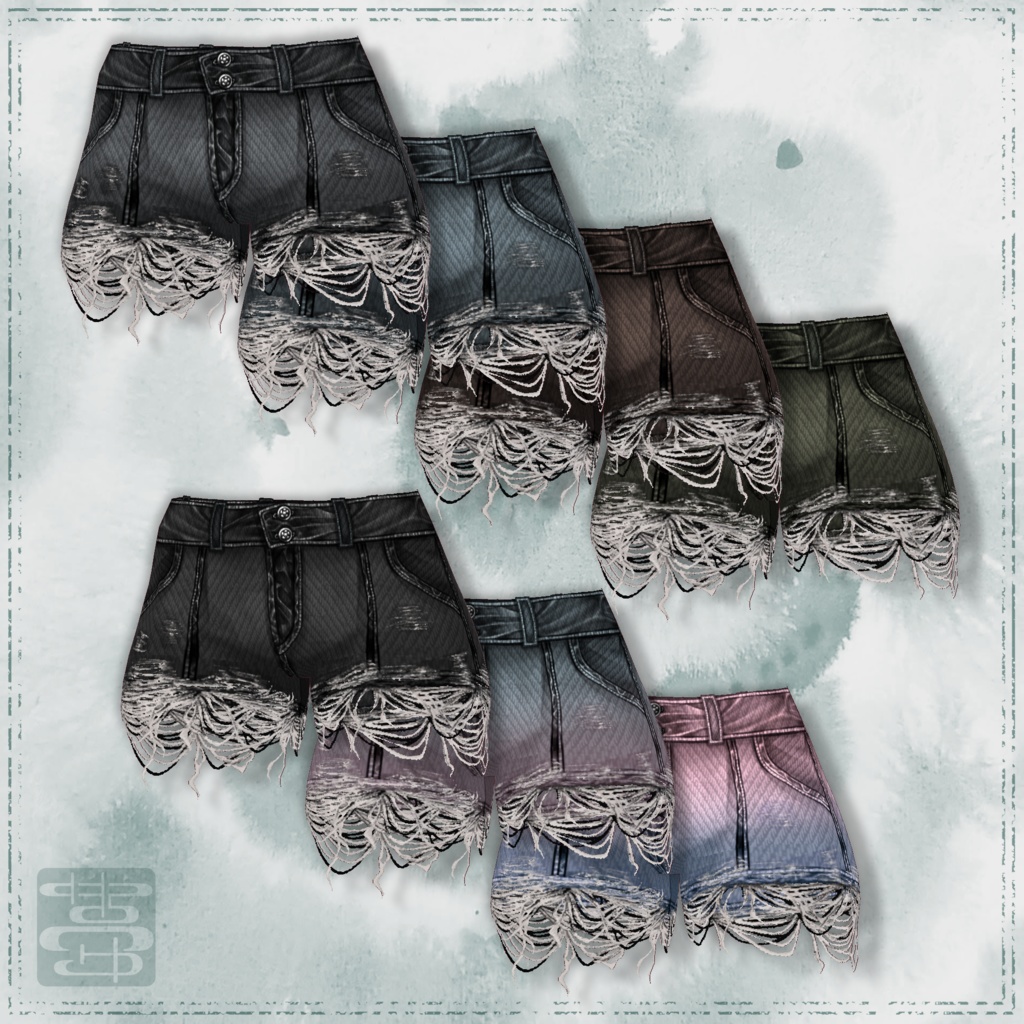 【男女兼用】シンプルダメージデニム【VRoid正式版用】