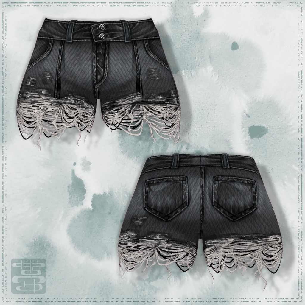 【男女兼用】シンプルダメージデニム【VRoid正式版用】