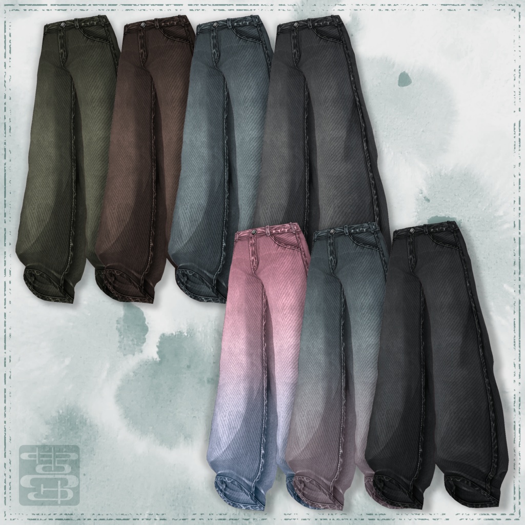 【男女兼用】シンプルダメージデニム【VRoid正式版用】