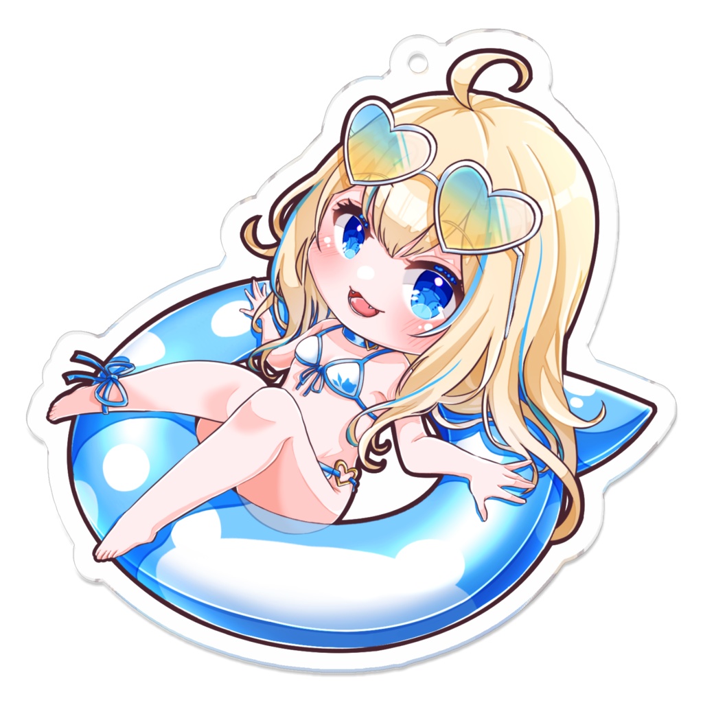 【数量限定】アクリルキーホルダー 甘奈比リタ(ver.浮き輪)
