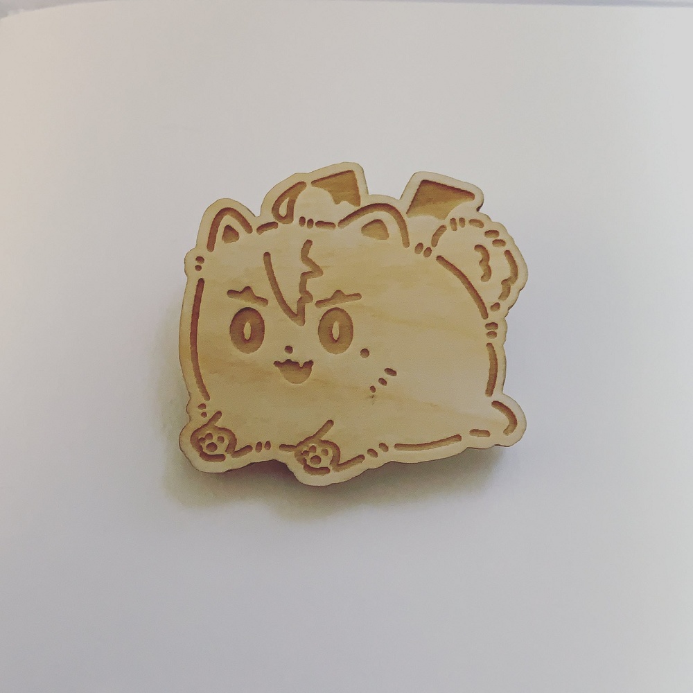 【非公式】ポメずは木製バッジ