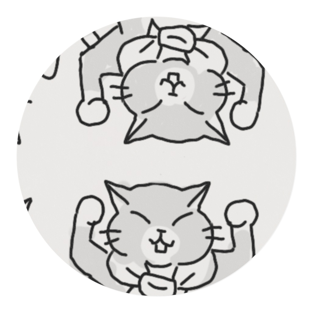 マスキングテープにゃーん シロクロ