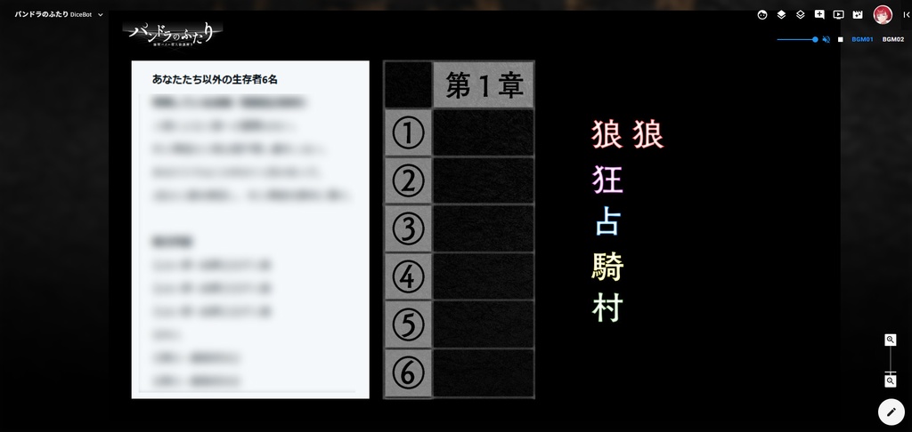 論理パズル型人狼謎解き「パンドラのふたり」