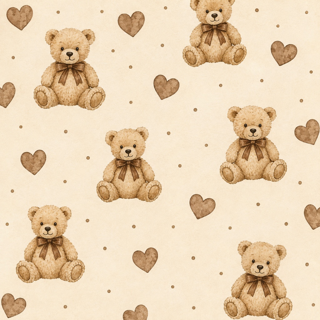 Vintage Teddy Bear|くまのデジタルペーパー 12枚セット|商用利用OK・PNG