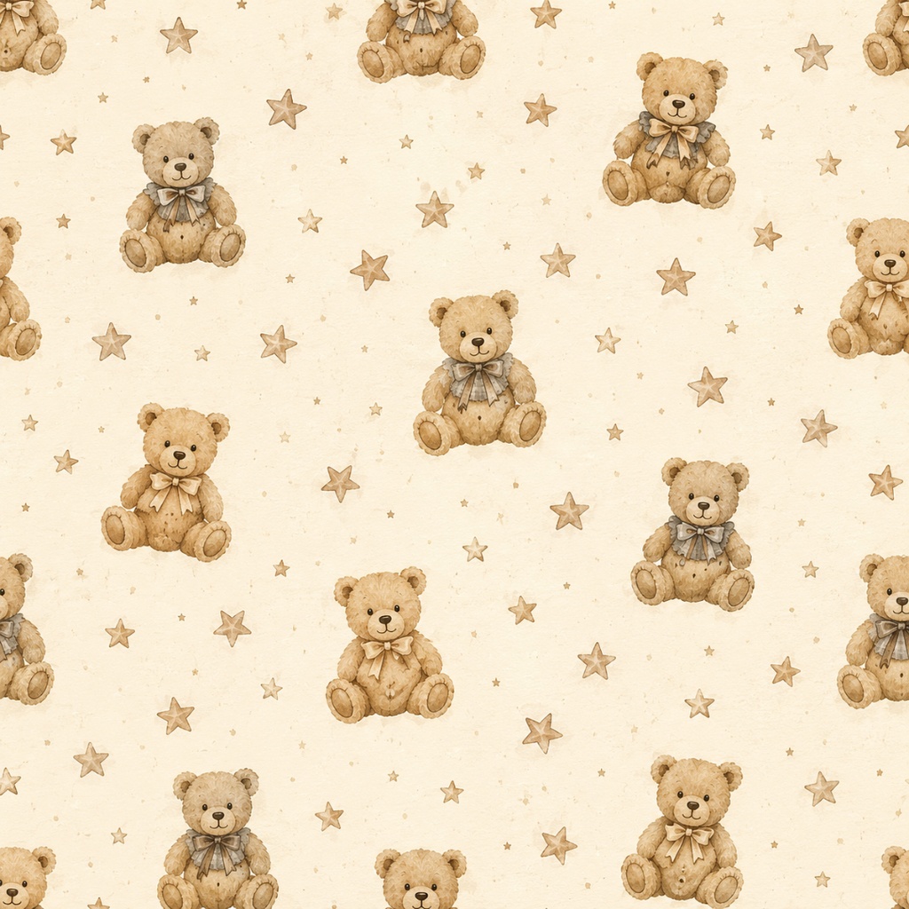 Vintage Teddy Bear|くまのデジタルペーパー 12枚セット|商用利用OK・PNG