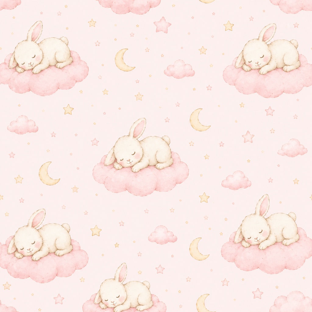Baby Bunny|うさぎのデジタルペーパー12枚セット|ベビーピンク・水彩・PNG