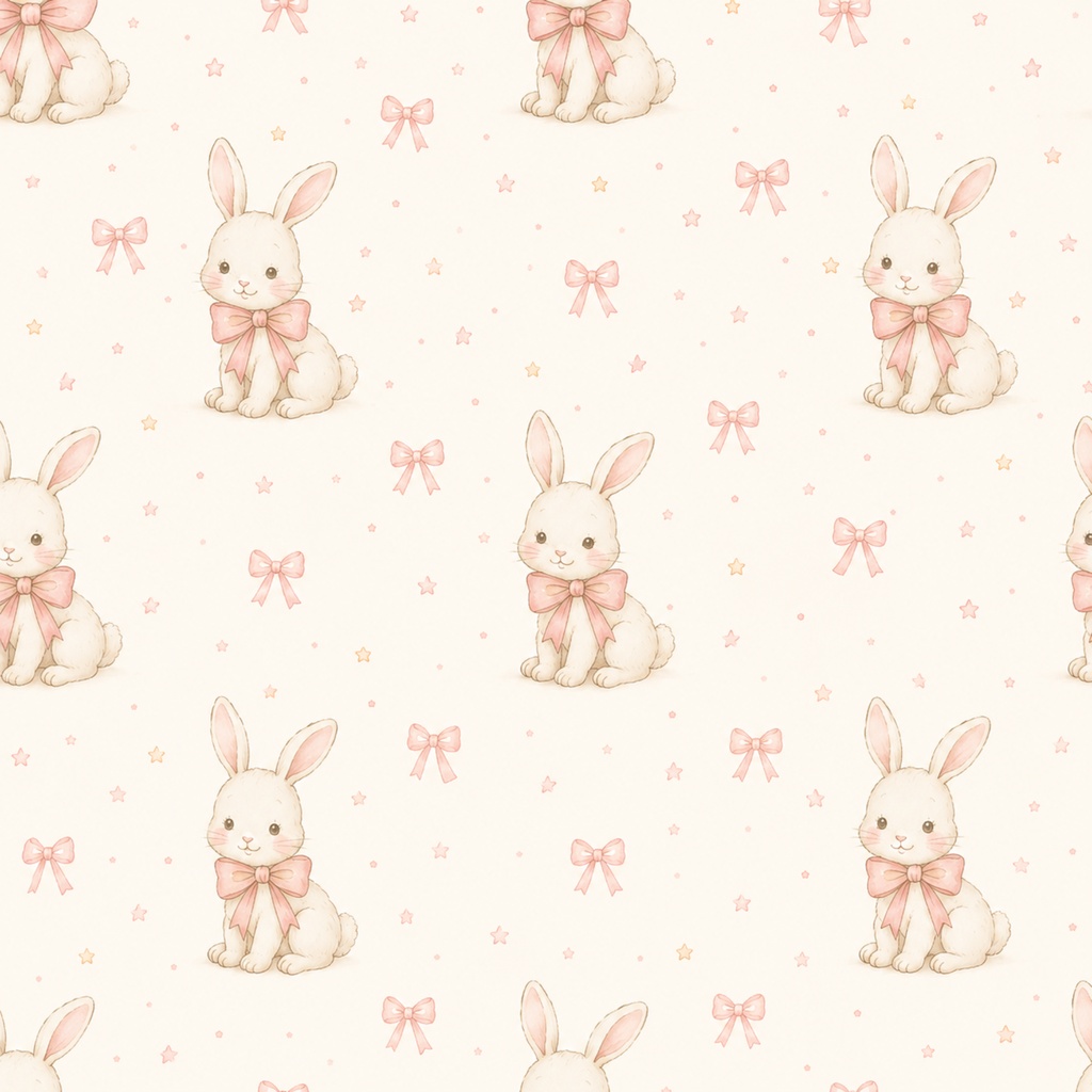 Baby Bunny|うさぎのデジタルペーパー12枚セット|ベビーピンク・水彩・PNG
