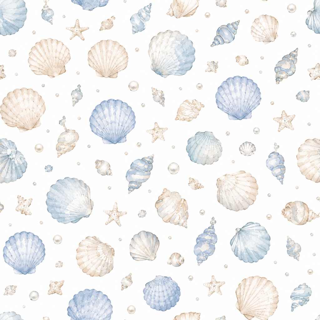 Coastal Summer|海辺の水彩デジタルペーパー12種|PNG・12×12inch