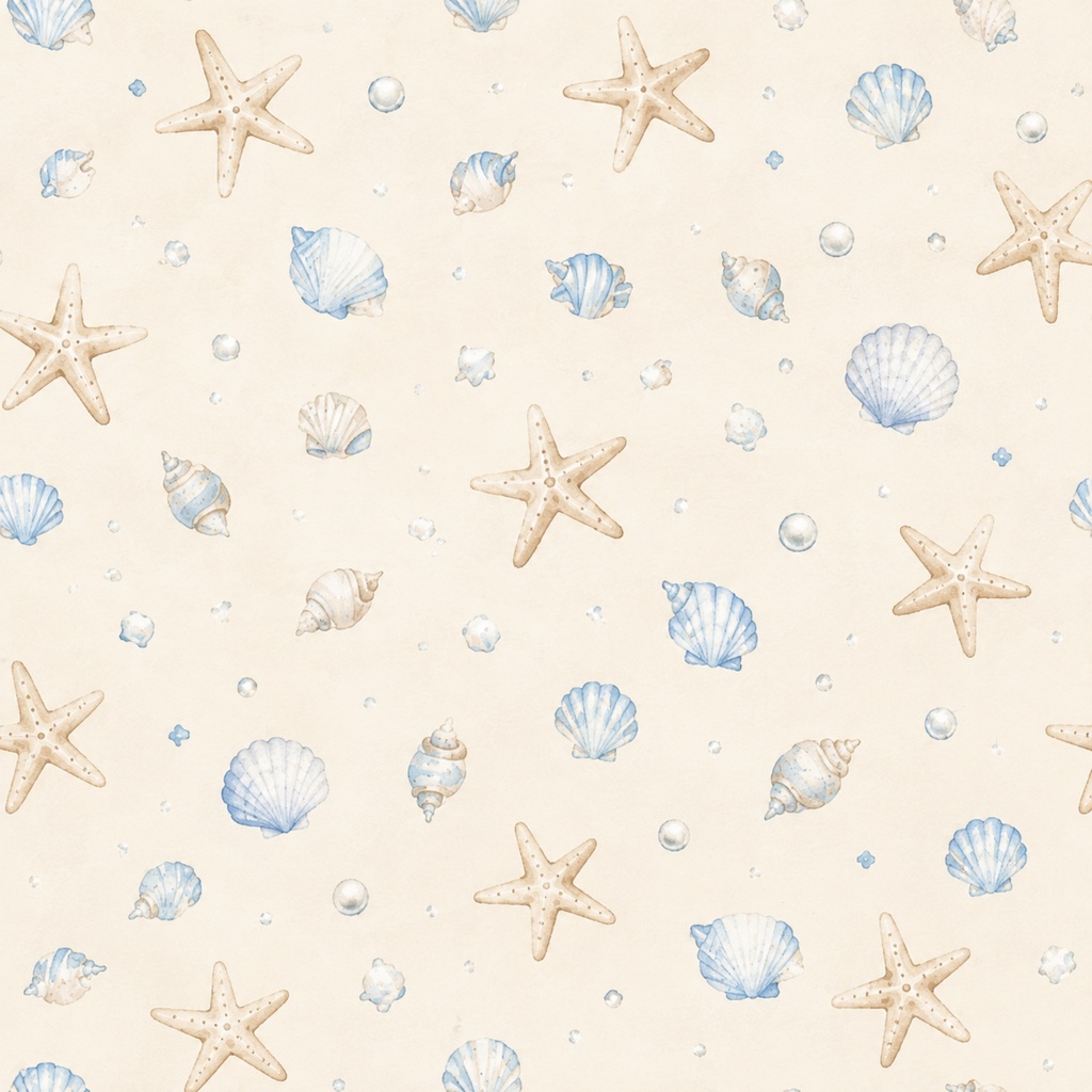 Coastal Summer|海辺の水彩デジタルペーパー12種|PNG・12×12inch