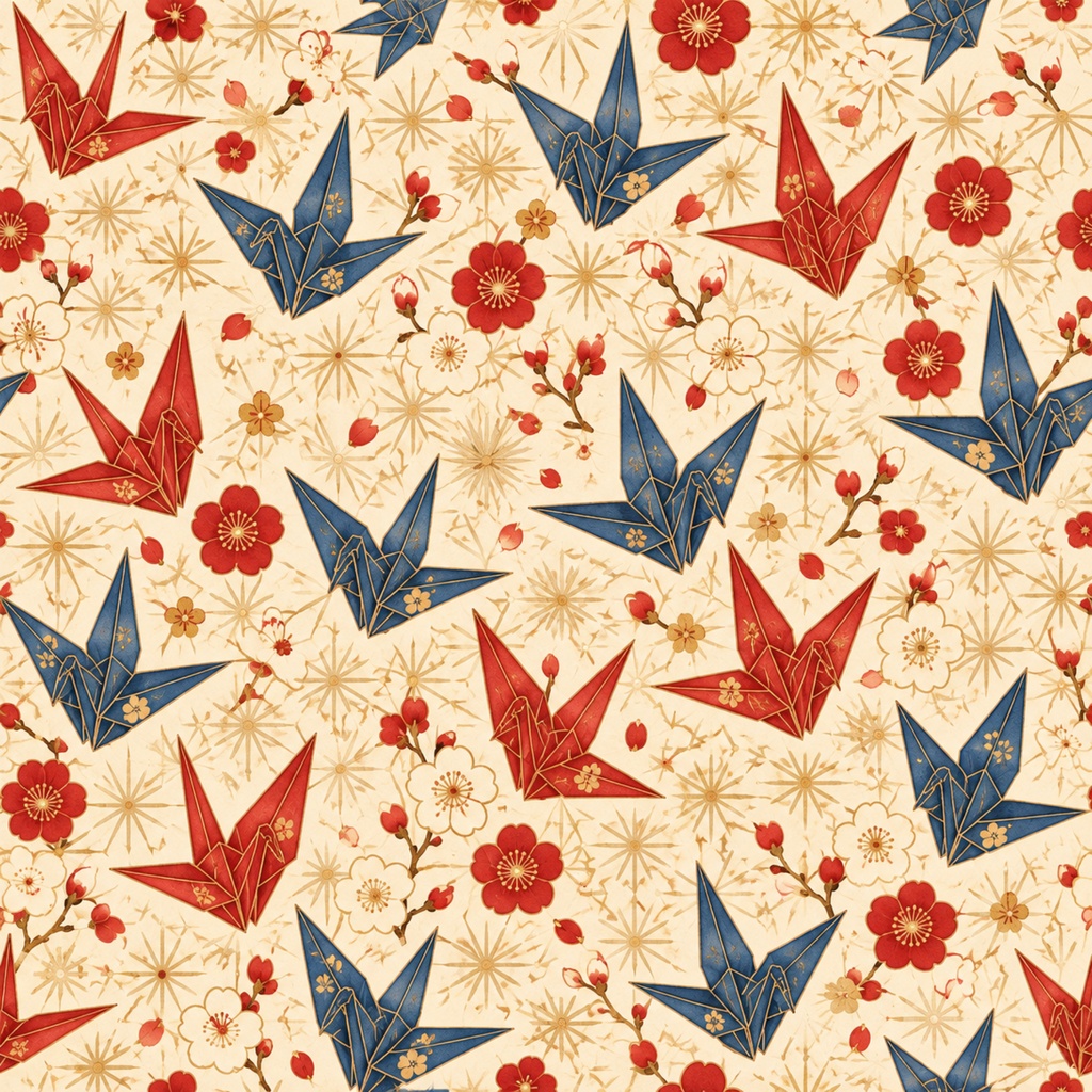 【和柄デジタルペーパー12枚セット】Japanese Pattern Collection|桜・椿・菊・扇子・和傘・手毬・折り鶴・藤|PNG背景素材