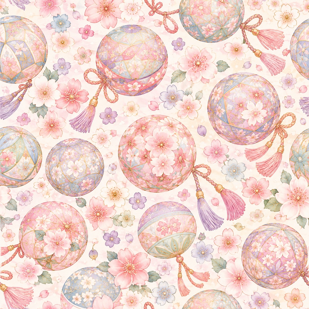 パステル和柄デジタルペーパー12枚セット|Japanese Floral Collection