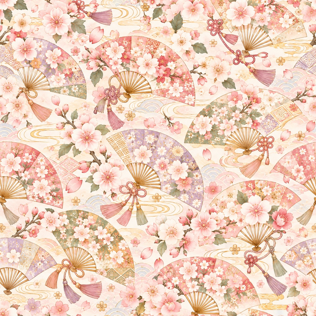 パステル和柄デジタルペーパー12枚セット|Japanese Floral Collection