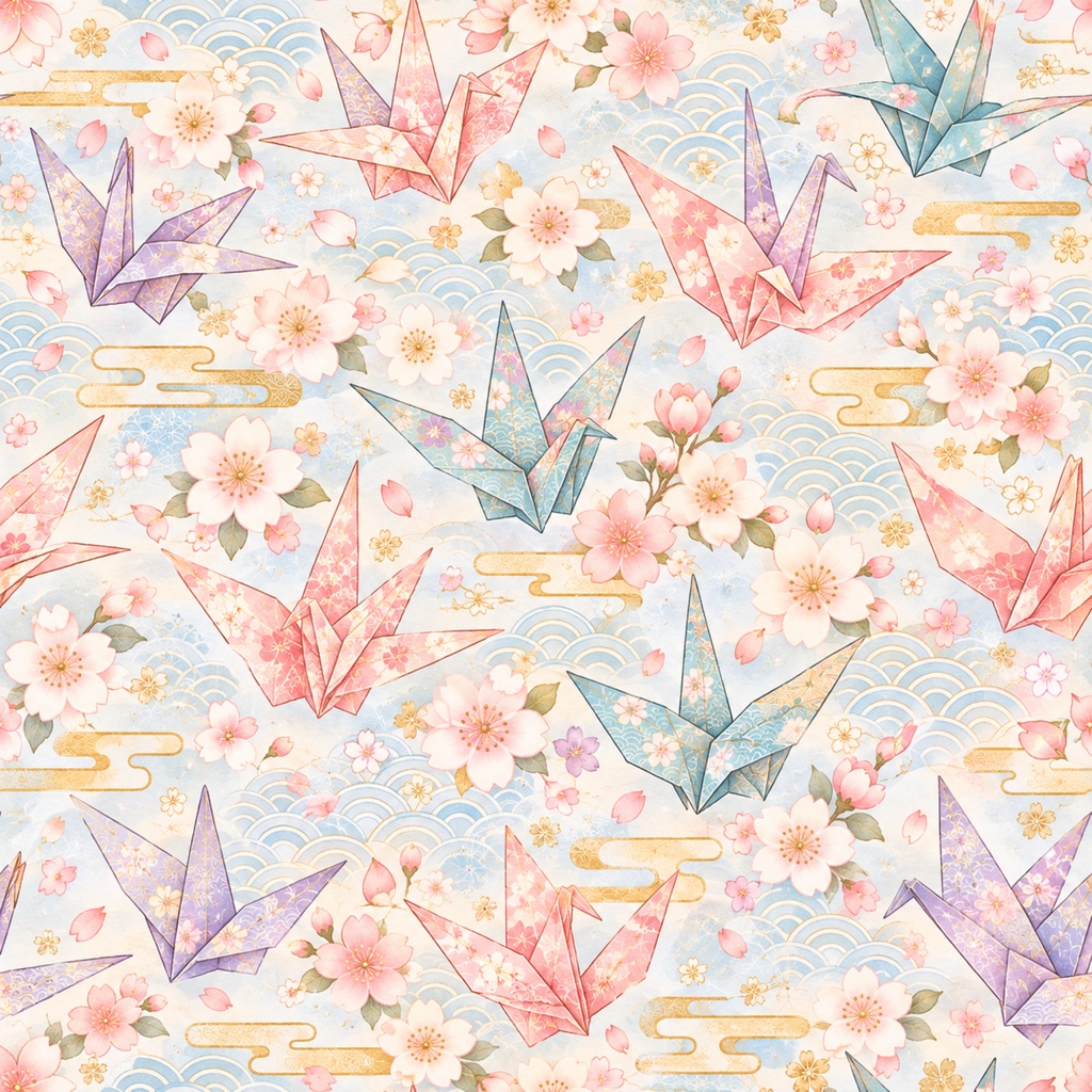 パステル和柄デジタルペーパー12枚セット|Japanese Floral Collection