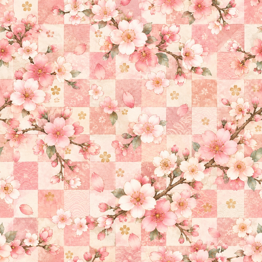 パステル和柄デジタルペーパー12枚セット|Japanese Floral Collection