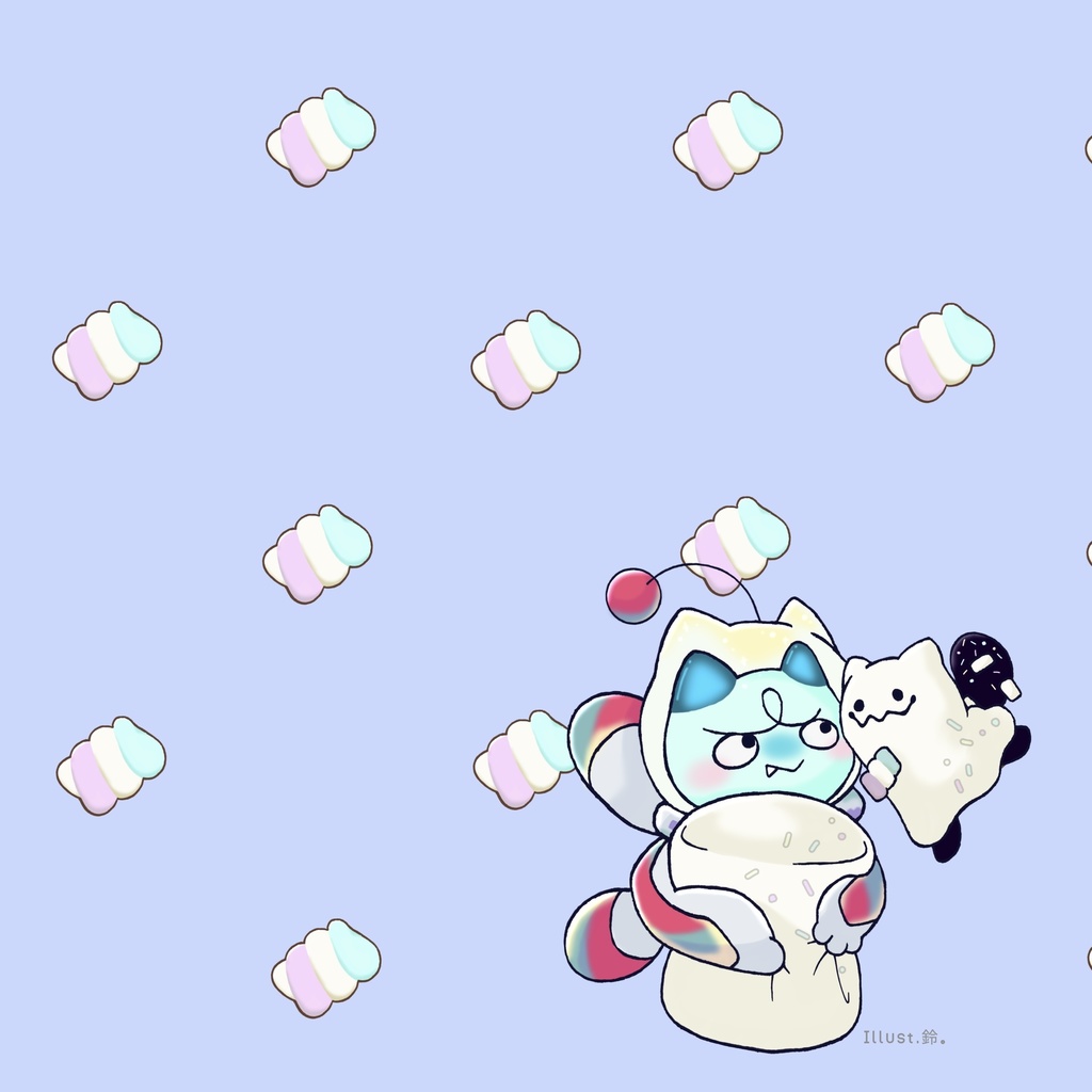 マシュマオ☆ヤミー タオルハンカチ