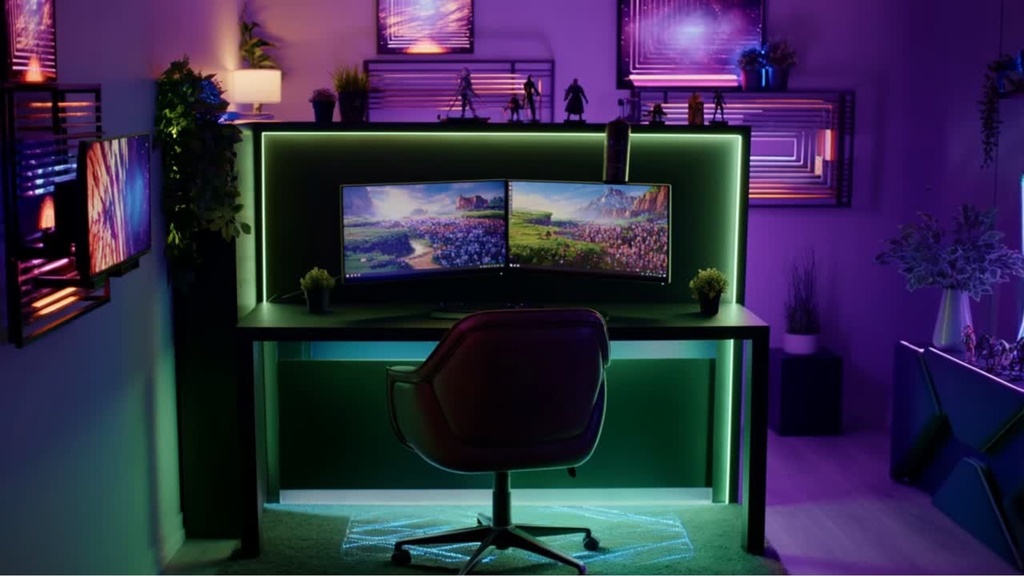 [動く]RGBゲーミング部屋ループ背景　3種類